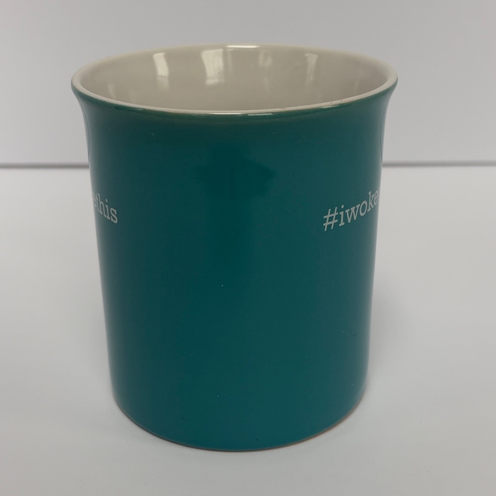 “#iwokeuplikethis” Teal Mug - Picture 4 of 8
